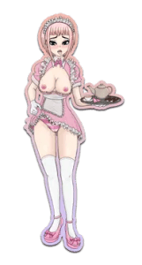 Lusty Pink Maid Sticker
